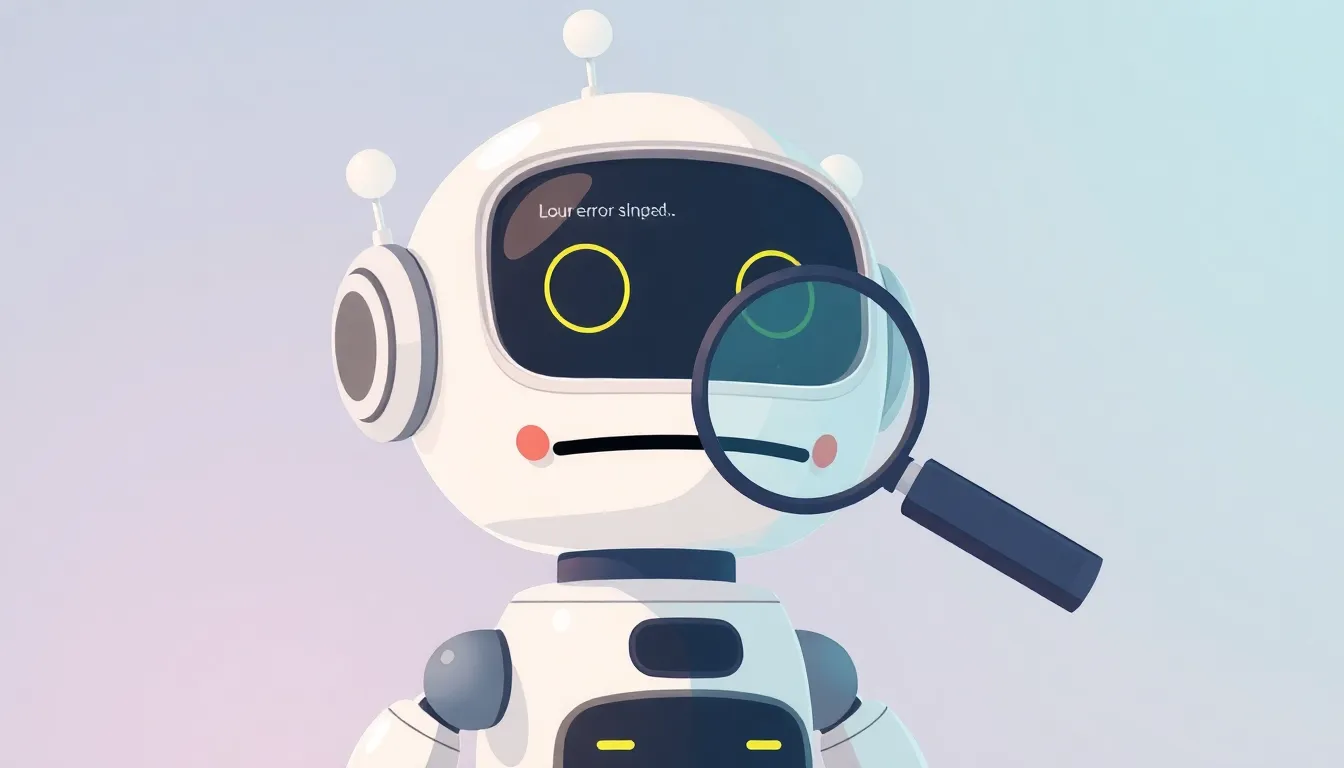 エラーハンドリングを学ぶAIロボット