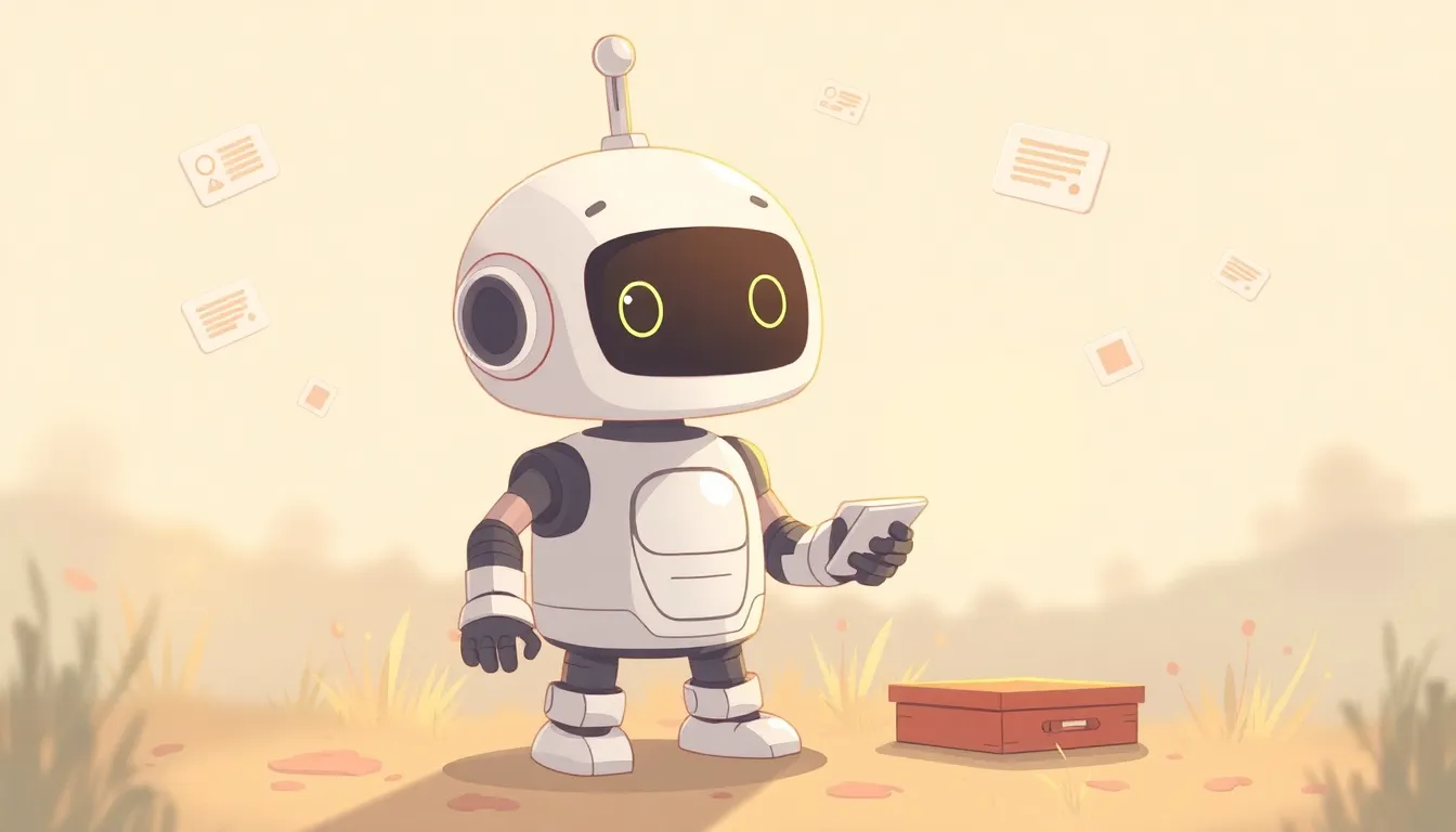 エラーログに囲まれて学ぶかわいいロボット