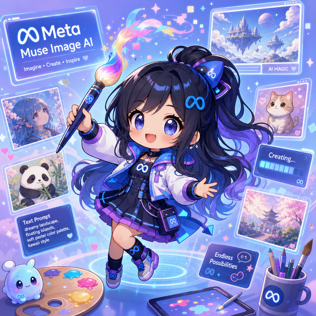 Metaが画像生成AI「Muse Image」発表 — Web検索もコード生成もできる、画像モデルの新世代